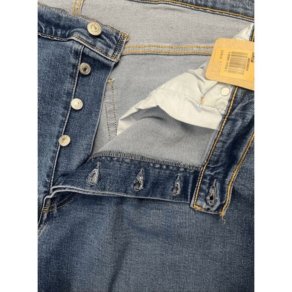 Levi’s Ribcage Women Plus Size 22W Blue Denim Straight Ankle Jeans Slim Hip - Picture 10 of 13